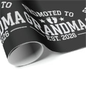 Benoemd tot oma vanaf 2026 Grootouders Baby Cadeaupapier (Rol Hoek)