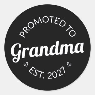 Benoemd tot oma vanaf 2027 Nieuwe Nana I Ronde Sticker