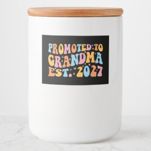 Benoemd tot oma vanaf 2027 Nieuwe Nana Voedselcontainer Etiket