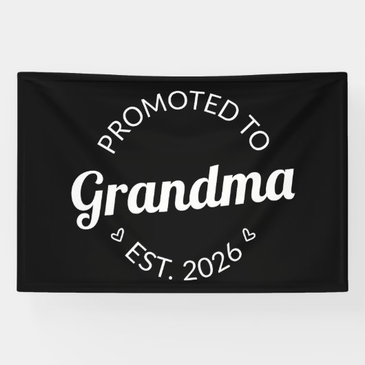 Benoemd tot oma Verw. 2026 I Spandoek (Horizontaal)