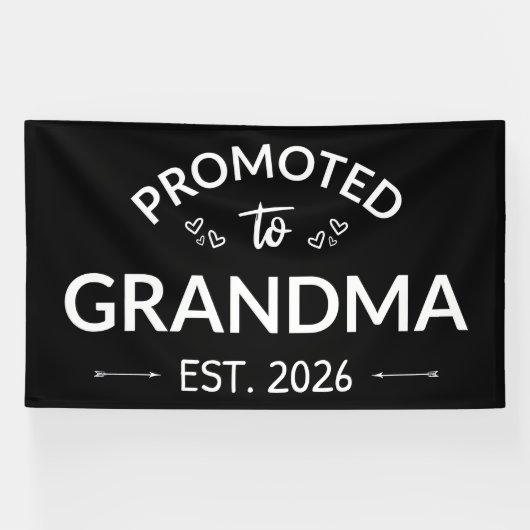Benoemd tot oma Verw. 2026 II Spandoek (Horizontaal)