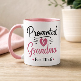 Benoemd tot oma verw 2026 Roze Hart Mok