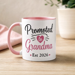 Benoemd tot oma verw 2026 Roze Hart Mok