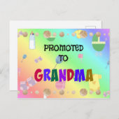 Benoemd tot oma, viering ontwerp briefkaart (Voorkant / Achterkant)