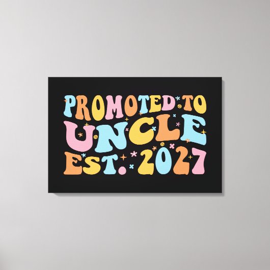 Benoemd tot Oom Geschat 2027 Nieuwe Oom Canvas Afdruk (Voorkant)