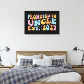 Benoemd tot Oom Geschat 2027 Nieuwe Oom Canvas Afdruk (Insitu (Slaapkamer))
