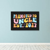 Benoemd tot Oom Geschat 2027 Nieuwe Oom Canvas Afdruk (Insitu (Houten vloer))