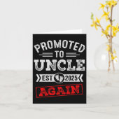 Benoemd tot Oom opnieuw 2025 Zwangerschapsaankondi Kaart (Gele Bloem)