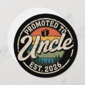 Benoemd tot oom Verwachte datum 2026 Zwangerschaps Kaart (Voorkant / Achterkant)