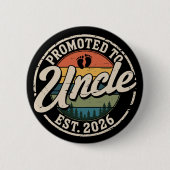 Benoemd tot oom Verwachte datum 2026 Zwangerschaps Ronde Button 5,7 Cm (Voorkant)