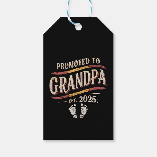 Benoemd tot opa 2025 Opa wordt 2025 Cadeaulabel (Achterkant)
