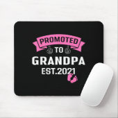 Benoemd tot opa Est 2021 Funny Nieuwe Grootvader Muismat (Met muis)