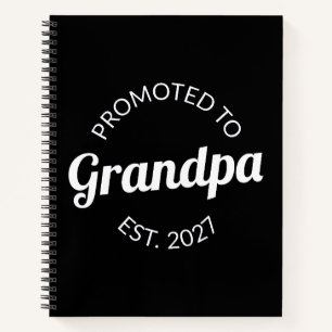 Benoemd tot Opa Est 2021 Nieuwe Papa I Notitieboek