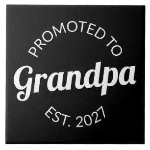 Benoemd tot Opa Est 2021 Nieuwe Papa I Tegeltje