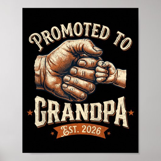 Benoemd tot opa Est 2026 Vuistbumba Poster (Voorkant)