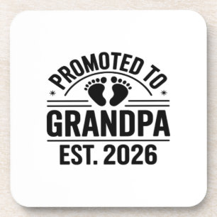 Benoemd tot opa, Geschat 2026, Grappige nieuwe opa Bier Onderzetter