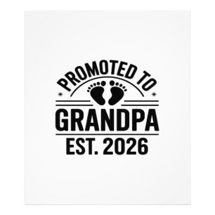 Benoemd tot opa, Geschat 2026, Grappige Nieuwe Opa Foto Afdruk