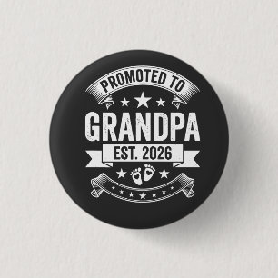 Benoemd tot opa - Geschat 2026 Nieuwe Opa Aankondi Ronde Button 3,2 Cm