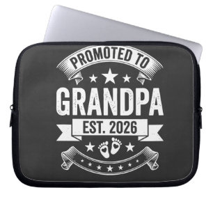Benoemd tot Opa Gesticht 2026 Nieuwe Opa Aankondig Laptop Sleeve