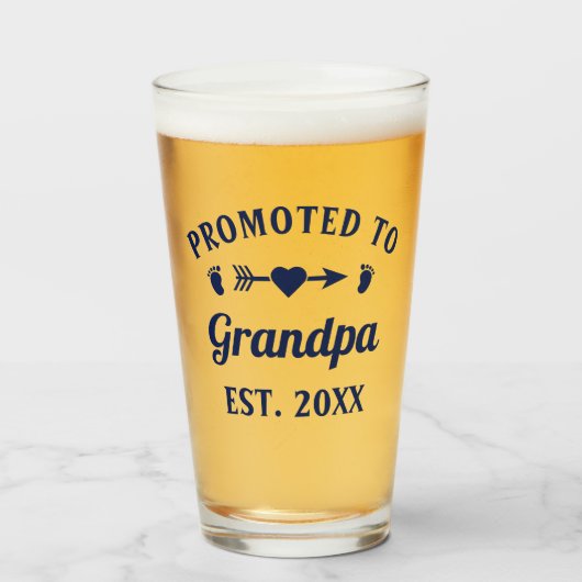 Benoemd tot Opa Grootvader Abuelo Opa Papa Glas (Voorkant gevuld)