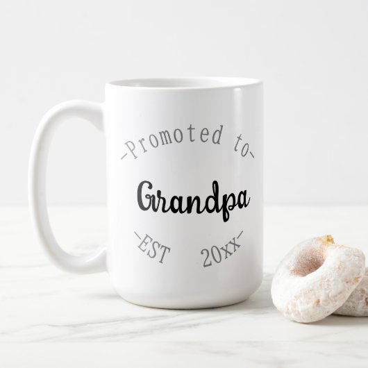 Benoemd tot opa koffiemok (Met donut)