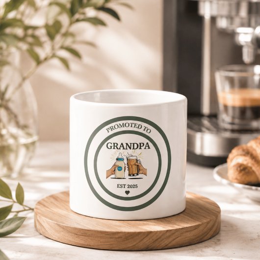 Benoemd tot opa - opgericht 2025 espresso kop