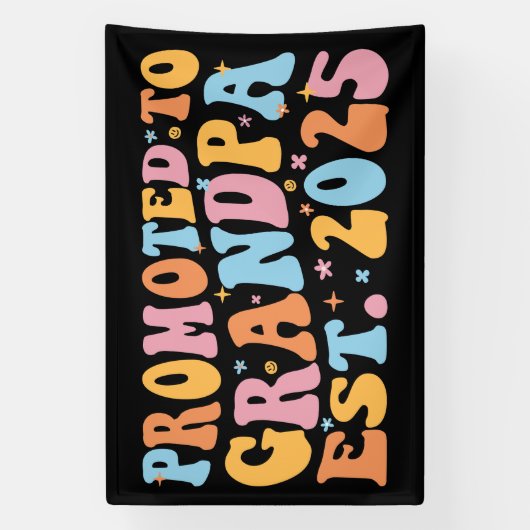 Benoemd tot opa - opgericht 2025 III Spandoek (Verticaal)