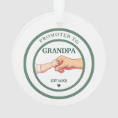 Benoemd tot opa - Opgericht 20XX kerstbal Ornament (achterkant)