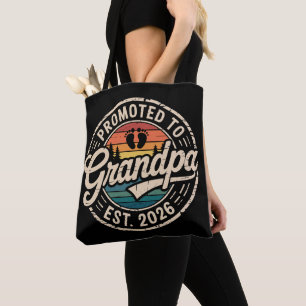 Benoemd tot opa verwachte datum 2026 Retro zwanger Tote Bag