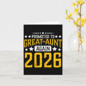 Benoemd tot overgroot-tante 2026 trots 2e 3e keer kaart (Gele Bloem)