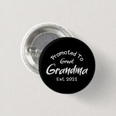 Benoemd tot overgrootmoeder Est 2021 Ronde Button 3,2 Cm (Voorkant /achterkant)