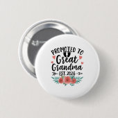 Benoemd tot overgrootmoeder Geschat 2026 Eerste Ke Ronde Button 5,7 Cm (Voorkant /achterkant)