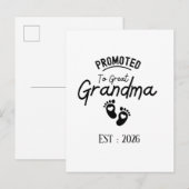 Benoemd tot overgrootmoeder in spe 2026 uitnodiging briefkaart (Voorkant / Achterkant)