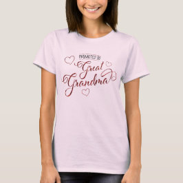 Benoemd tot overgrootmoeder nepschitter met harten t-shirt