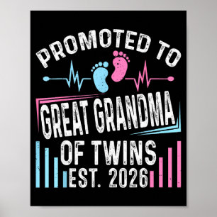 Benoemd tot overgrootmoeder van tweeling geschat 2 poster