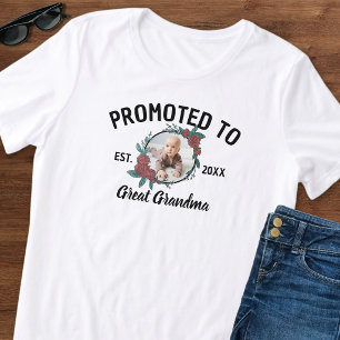 Benoemd tot overgrootmoeder Zwart-wit babyfoto Tri-Blend Shirt