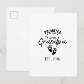 Benoemd tot overgrootvader Est 2026 Uitnodiging Briefkaart (Voorkant / Achterkant)