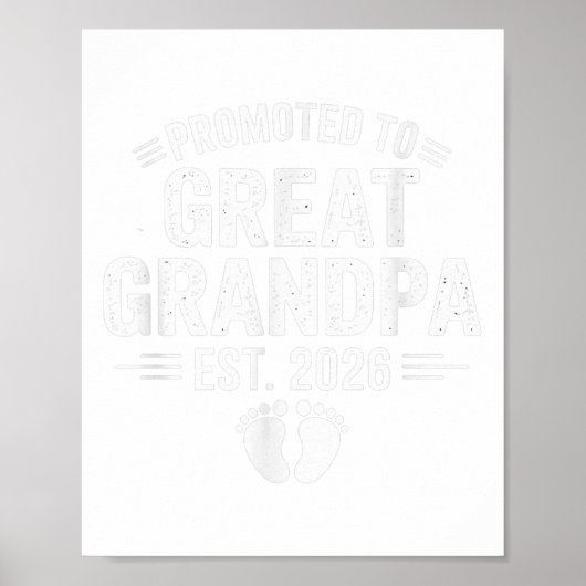 Benoemd tot overgrootvader Geschat 2026 Leuk binne Poster (Voorkant)