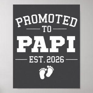 Benoemd tot Pa Est 2026 Zwangerschapsaankondiging Poster