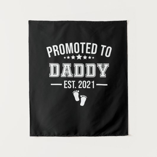 Benoemd tot papa 2021 Eerste keer vaders Wandkleed (Voorkant)
