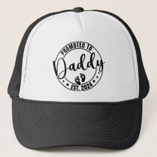 Benoemd tot Papa 2024, Grappige Humor Nieuwe Vader Trucker Pet