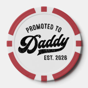 Benoemd tot Papa 2026 – Baby Aankondiging Poker Chips