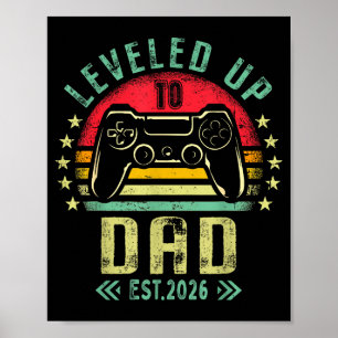 Benoemd tot papa 2026 Bevorderd tot Daddy-niveau O Poster