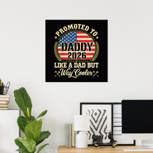 Benoemd tot Papa 2026 Grappige Amerikaanse Vlag Poster