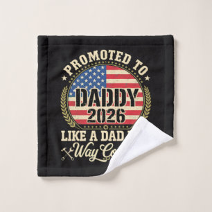 Benoemd tot Papa 2026 Grappige Amerikaanse Vlag  Washandje