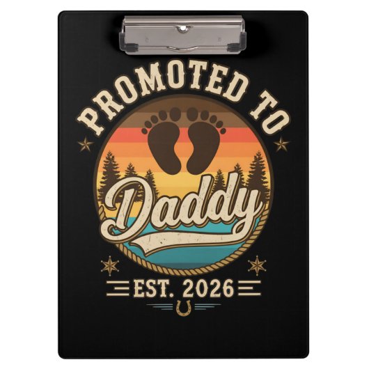 Benoemd tot papa 2026 klembord (Voorkant)