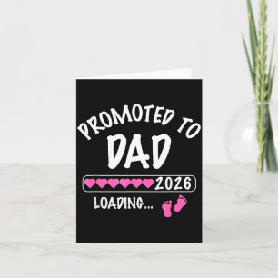 Benoemd tot Papa 2026 Meisje Baby Geslacht Reveal Kaart