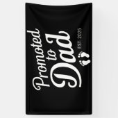 Benoemd tot papa EST 2025 Grappig Binnenkort papa Spandoek (Verticaal)