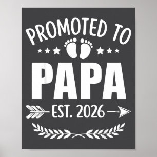 Benoemd tot papa est 2026 Nieuwe opa zwangerschap Poster