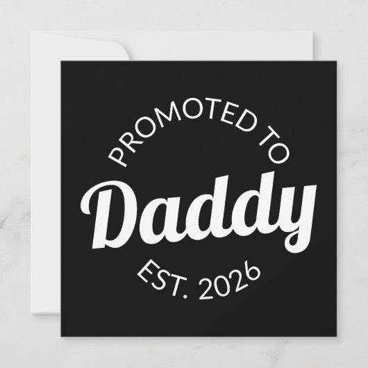 Benoemd tot papa per 2026 kaart (Voorkant)